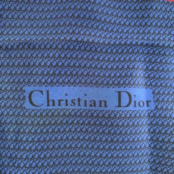 Dior Pink Black Aqua Gold Trotter Logo Print Silk Scarf - Picture 5 of 5